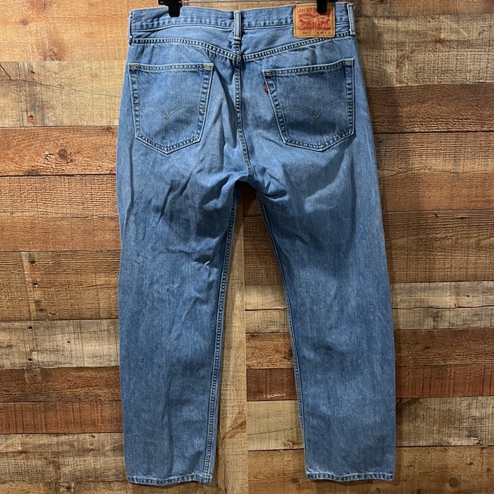 Levi's 505 Men's Blue Jeans 36/32 - Picture 2 of 7